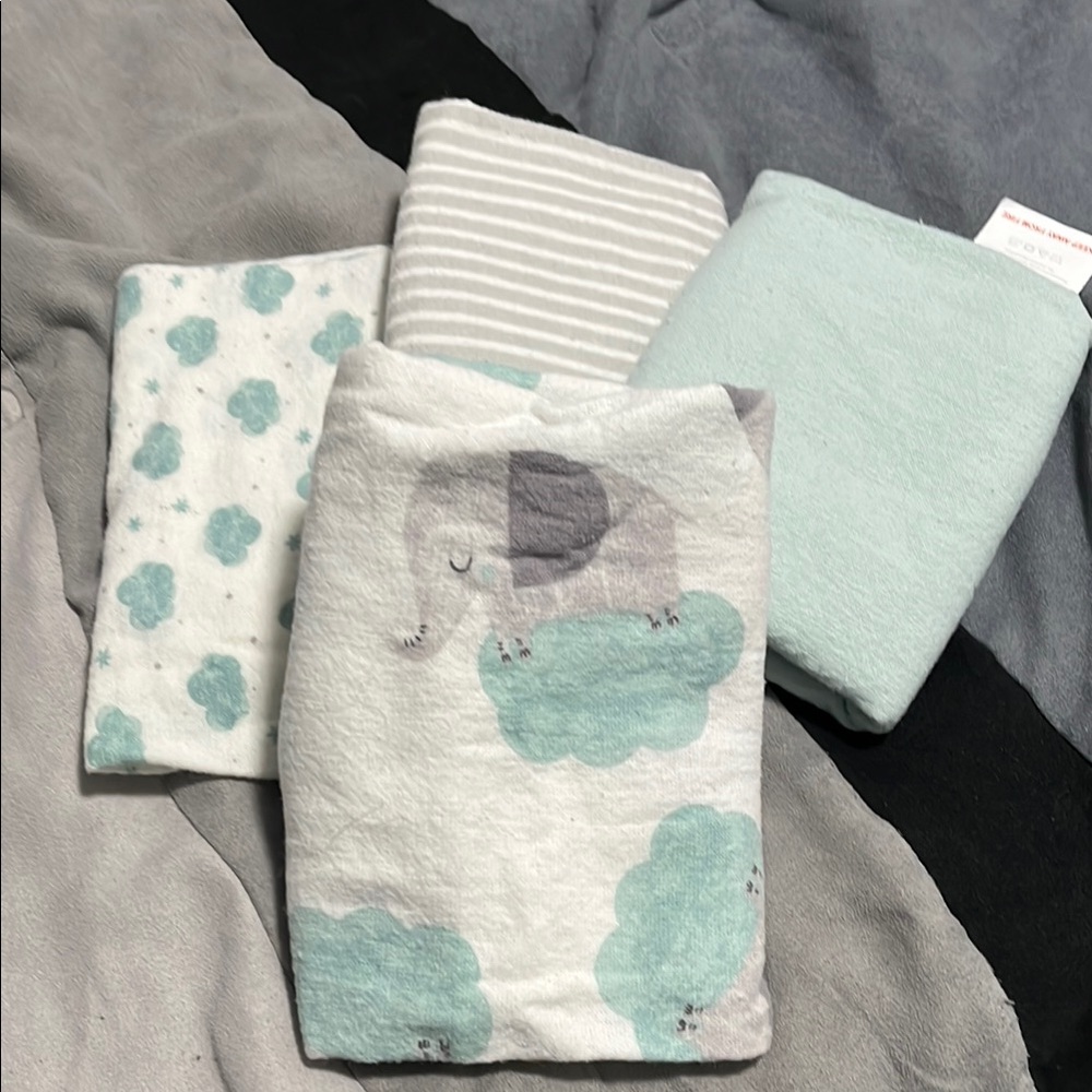 Adorable Elephant and Cloud Baby Blankets